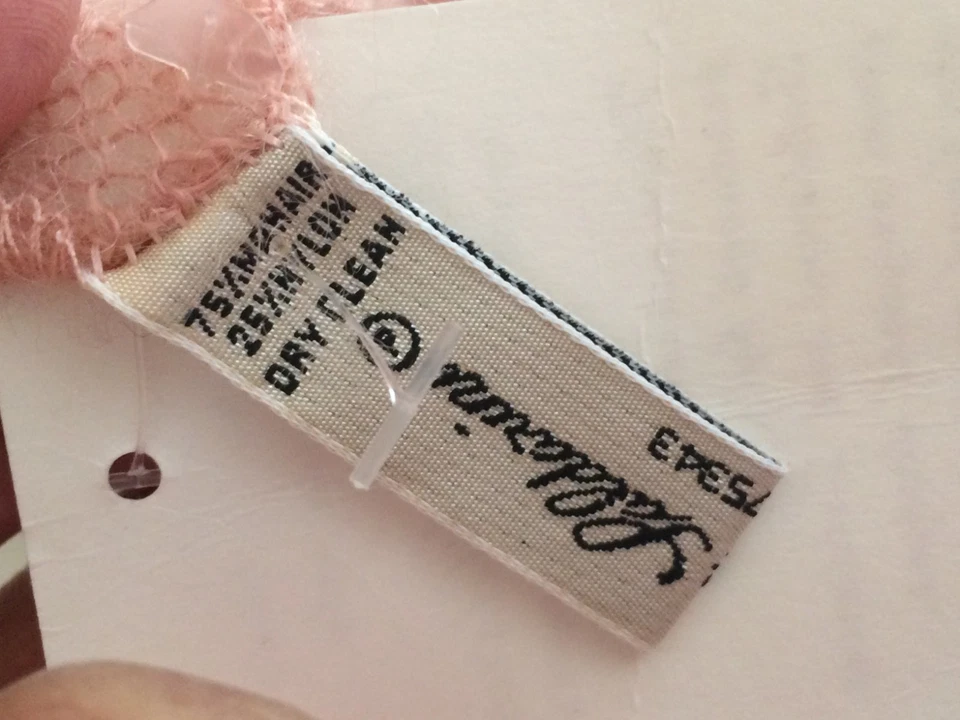 Saldarini Italy Pink Lace Mohair Scarf Shawl Wrap NWT - Image 3 of 4