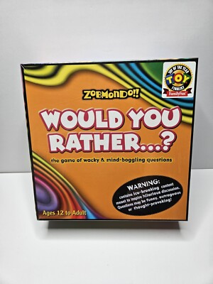 WOULD YOU RATHER...? Game Of Mind-Boggling Questions by Zobmondo 2003 NEW 