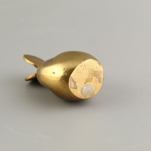 Vtg MCM Brass Mouse Paperweight Small Heavy Figurine Shelf Home Office Decor - Picture 5 of 5