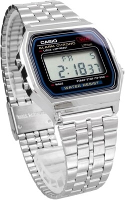 CASIO A159WA-N1 Classic Digital Watch Stainless Steel Band New