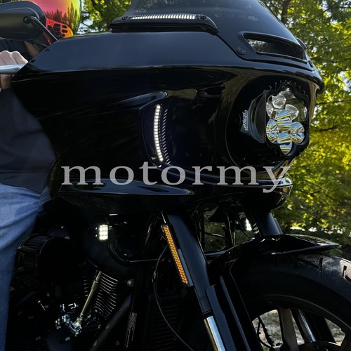 LED Fairings Vent Amber Light For Harley Softail Low Rider ST FXLRST 2022-2024 - Picture 4 of 13