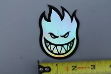 Spitfire Skateboard Wheels Silver Fire Face Z75A Vintage Skateboarding STICKER