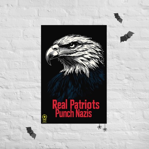 Abolish MAGA - Real Patriots Punch Nazis wall poster - Picture 17 of 24