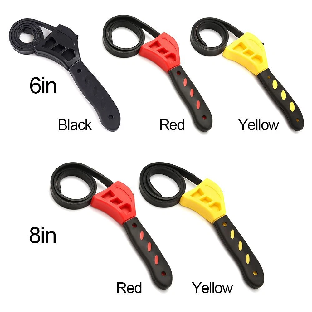 Loosen Oil Filter Rubber Strap Wrench Belt Wrenches Pipeline