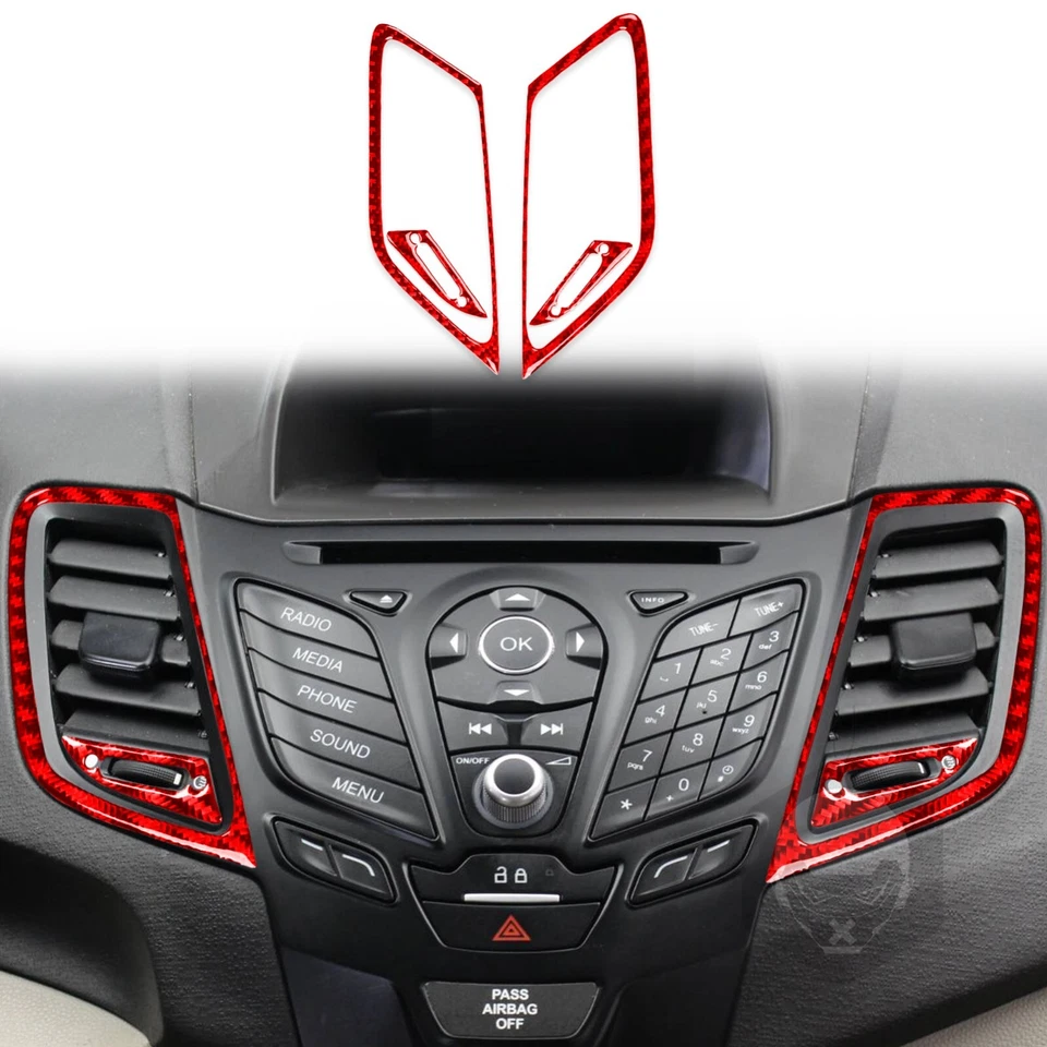 Kits completos de fibra de carbono roja de 70 piezas para Ford Fiesta 2011-2019 cubierta interior embellecedor Foto 4 de 4