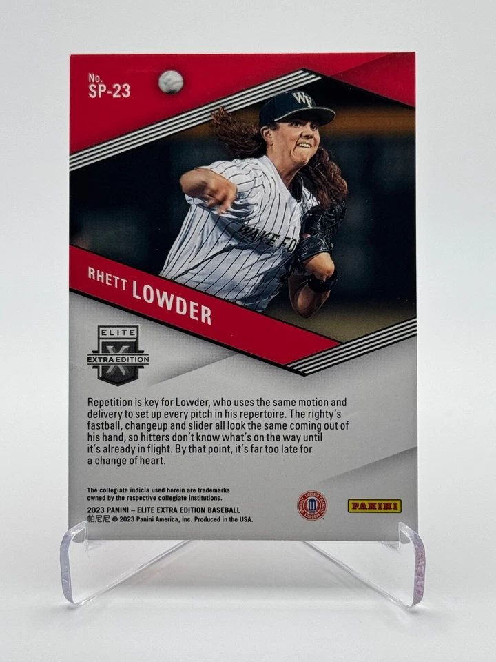 2023 Panini Elite Extra Edition #SP-23 RHETT LOWDER | Spellbound - Image 2 of 2