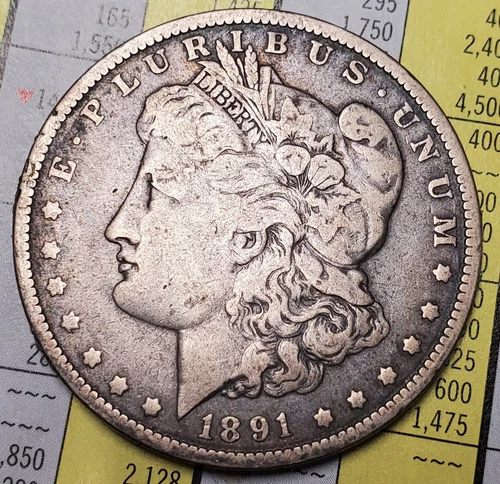 1891 O Morgan Silver Dollar Us Coin Vf New Orleans
