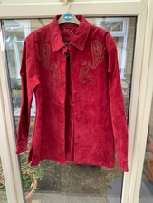 Ladies Beth Terrell Washable Suede Jacket/shirt Small