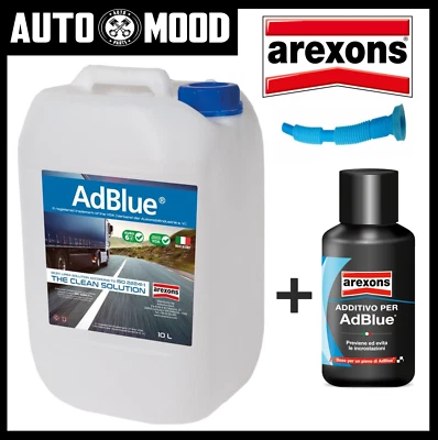 ADBLUE AD BLUE AREXONS UREA EURO 5 6 TECNOLOGIA SCR AUTO FUSTO 10 L + ADDITIV0