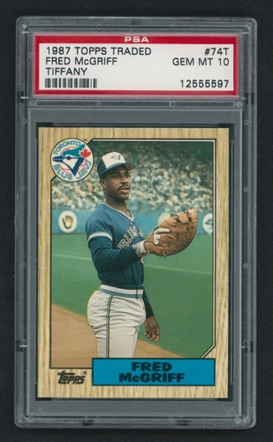 1987 Topps Traded Tiffany #74T Fred McGriff Rookie PSA 10 GEM MT