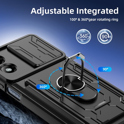 Funda tipo billetera a prueba de golpes con soporte + vidrio templado para Motorola Moto G Play 2024 - Imagen 28 de 83
