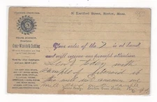 1893 UX10 Boston Massachusetts, Advertising, Boston Gear Works, Wheels & Cutting