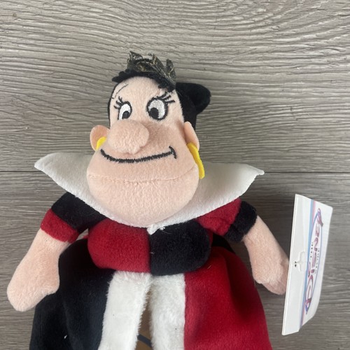 Disney Store Bean Bag Plush Alice In Wonderland Queen of Hearts Stuffed Animal - Picture 2 of 5