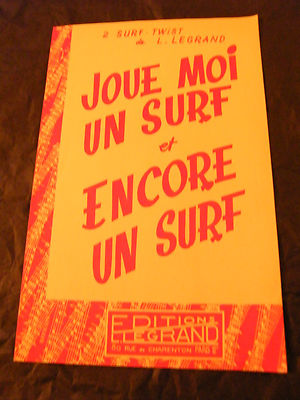 Noten Joue moi un surf und Encore un surf - L Legrand Surf Twist 1964 Akkordeon