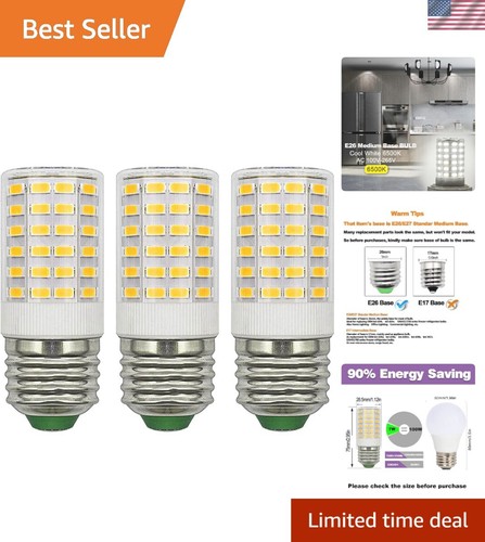 Energy-Efficient 7W E26 Corn Lamp - Ideal for Refrigerators, 3-Pack Cool White