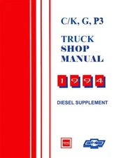 1994 Chevrolet GMC Truck Diesel Engine Shop Service Repair Manual Supplement