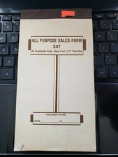 New 2 All Purpose Sales Order Book 50 Set 2 Part Duplicate Forms 6 1/2" x 4 1/4"