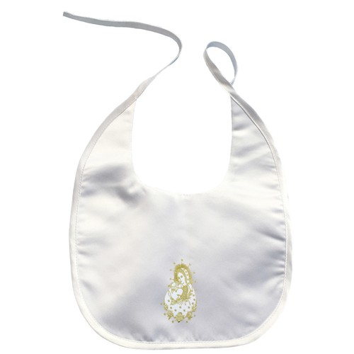Bebé Niño Dedicación Bautizo Bautismo Baberas Blancas Oro Plata Virgen María Papa - Imagen 2 de 13