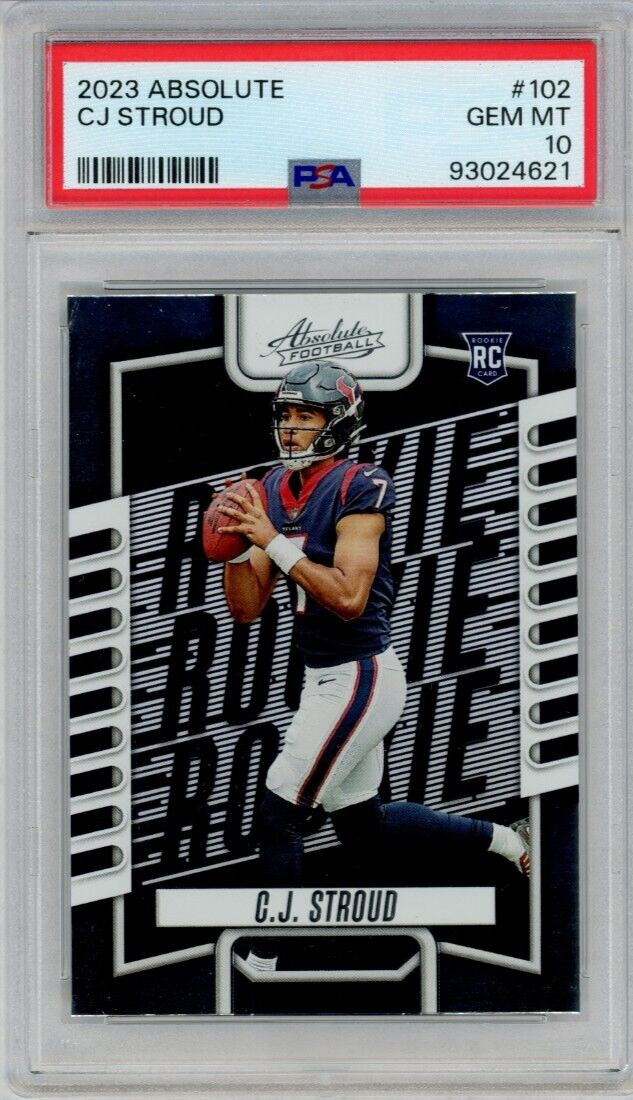 2023 Panini Absolute #102 C.J. Stroud RC Rookie Houston Texans PSA 10