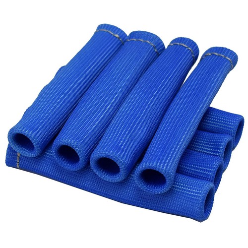 8PCS 1200° BLUE SPARK PLUG WIRE HEAT SHIELD PROTECTOR SLEEVE For LS1 LS2 - Picture 4 of 7
