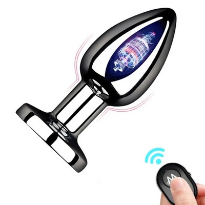 Plug Anal Vibrant Sans Fil Avec Télécommande - Neuf, Métal, Multicolore, Pour Femme/homme