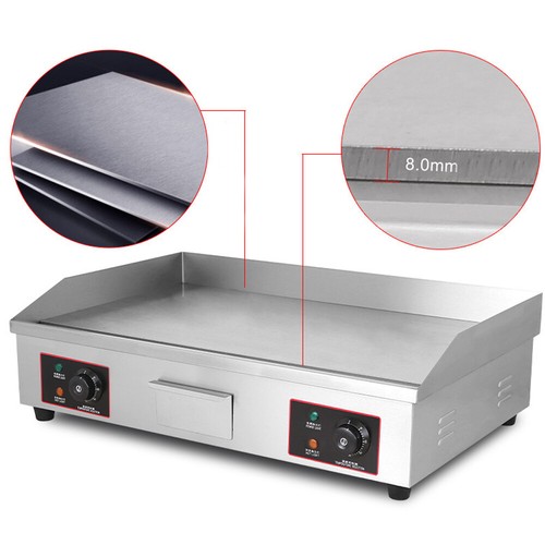 4400W Large Electric Griddle Hotplate Chip Grill BBQ Bacon Egg Fryer Commercial - Picture 4 of 12