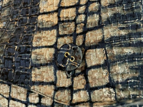 Giacca Chico's Radiant Gold nera stampa alligatore cotone/seta nuova con etichetta taglia 3/XL - Foto 3 di 11