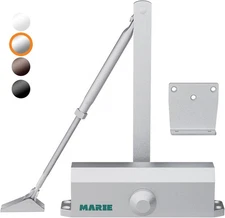 Marie Hold Open Door Closer Applies Regular,Top Jamb Size 3, Black 