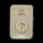 1935 50c Walking Liberty Silver Half Dollar NGC MS62 - Free Shipping USA