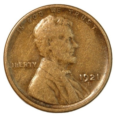 1921-S 1C BN Lincoln Cent - Choice VF- SMH1475