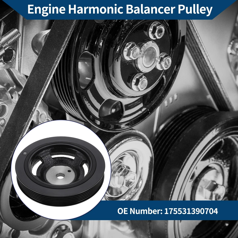 Engine Harmonic Balancer Crank Pulley for Hyundai Santa 6 Groove No.231243E010 Foto 2 de 4