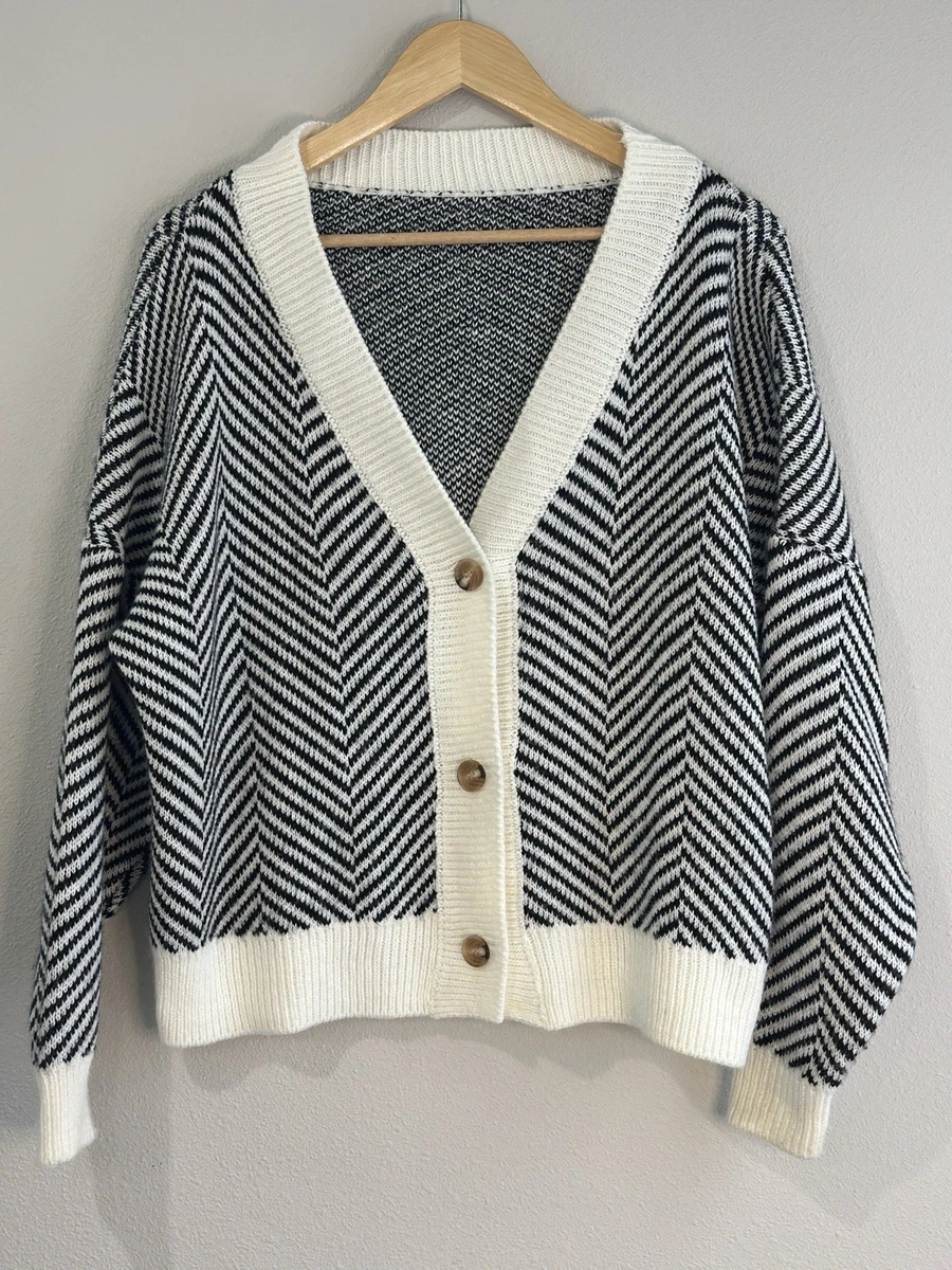 カーディガン louren  herringbone long knit cardigan Herringbone Long Sleeve Cardigans for Women for sale | eBay