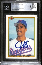 1990 Bowman 492 Juan Gonzalez RC BGS Auto Autographed BAS Authentic C101273