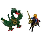 VTG 1995 Playmobil Geobra Green Dragon Figure Complete w/chest plate, shackles
