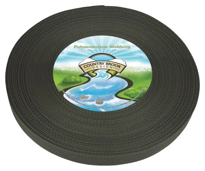 COUNTRY BROOK DESIGN 1" Olive Drab Green Webbing - 30+ Colors - EDC Polypropylene Webbing, 10 Yards