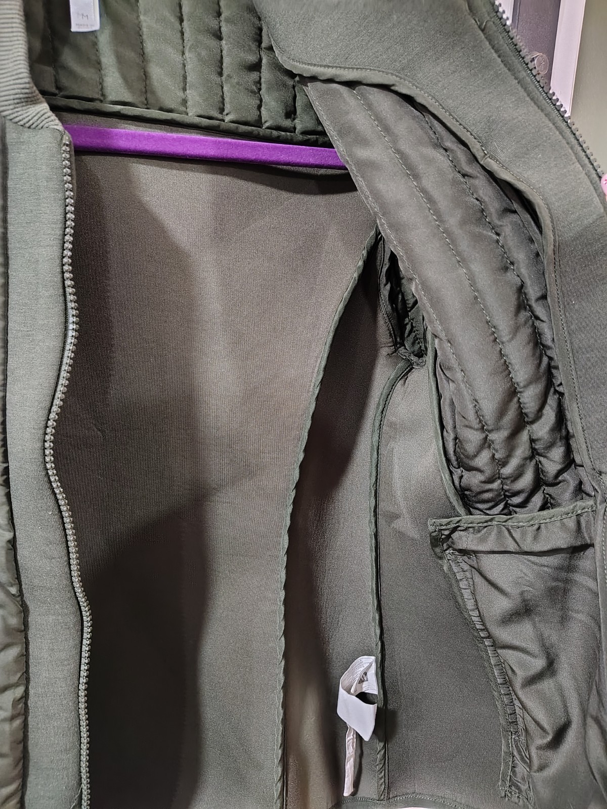 Fabletics Medium Green Lightweight Puff Zipper Ja… - image 4