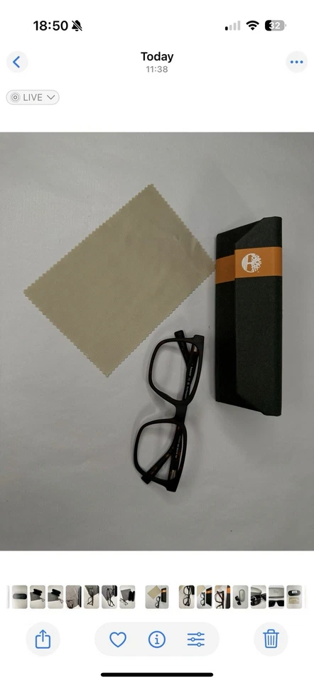 TIMBERLAND 50047-052 GLASSES FRAMES Dark Red Brown Tortoise - Image 2 of 4