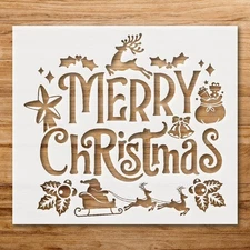 Christmas Tree Holiday Home Decor Stencil for Festive Celebrations - StencilAir