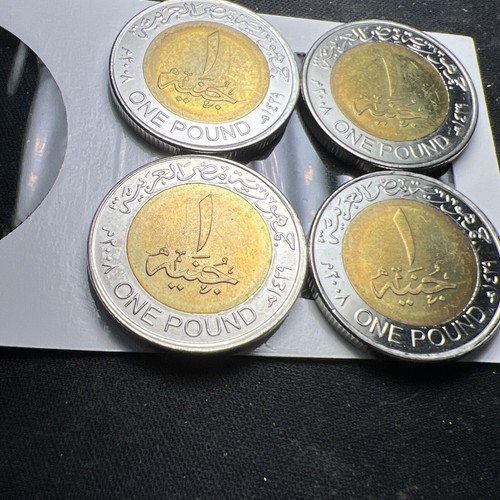 2008 Egypt 1 Pound King Tut Bi-metal (randomly Picked From 4 Pictured) X2112 - Picture 8 of 8