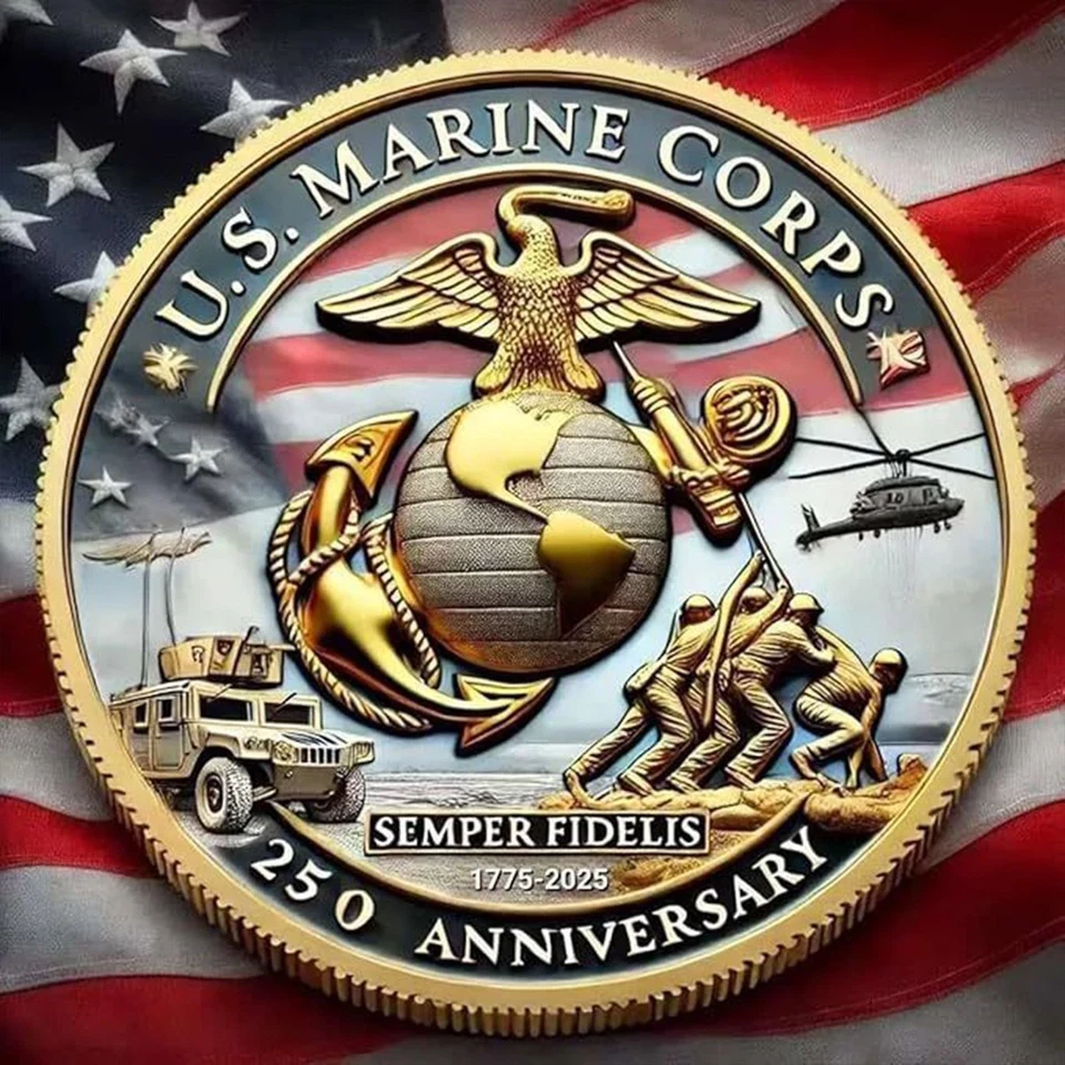 250th Anniversary U.S. M ilitary Commemorative Coins A my Navy Marine Corps NEW - Image 2 of 4