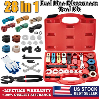 #ad 28 Pcs Car Auto Air Conditioning Hose Fuel Pipe Line Disconnect A C Tool Remover $39.99