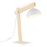Tischleuchte Holz Metall 52 Cm Verstellbar Knickgelenk E27 Schreibtischlampe