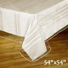 Clear Plastic Vinyl 54x54" TABLECLOTH Protector Table Cover Wedding Party SALE