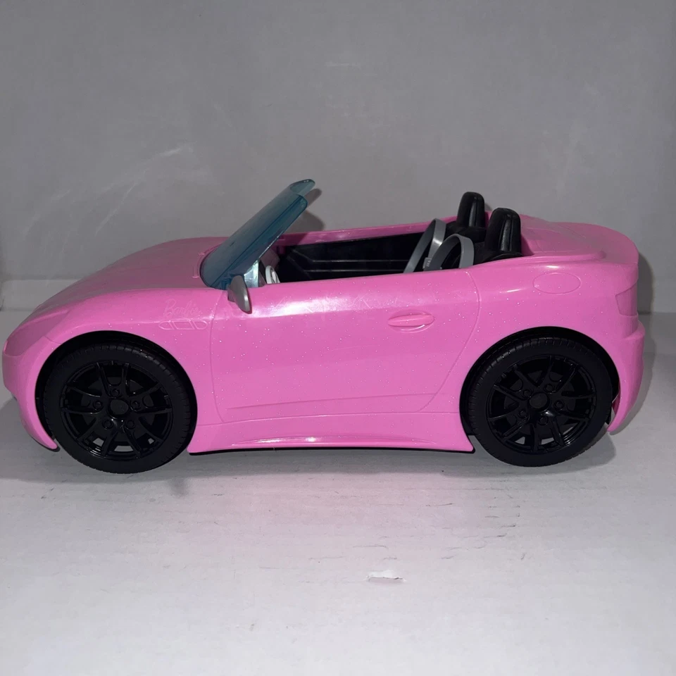 Muñeca Barbie Mattel 2016 rosa brillo coche deportivo convertible 2 plazas Foto 3 de 4