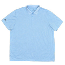 Adidas Primegreen Men's Short Sleeve Solid Polo Polyester Blue Size 2XL