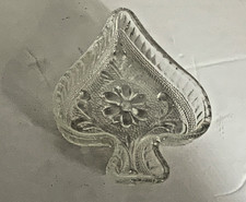 Vtg Indiana Tiara Dish Sandwich Glass Poker Bridge Card Suit Spades  Ashtray