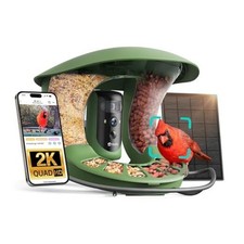 2 Smart Bird Feeder with Camera, AI Identifies Bird Species, Dual-Lens 2K