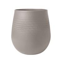 Villeroy & Boch Manufacture Collier Taupe Vase Carré Groß 23 Cm