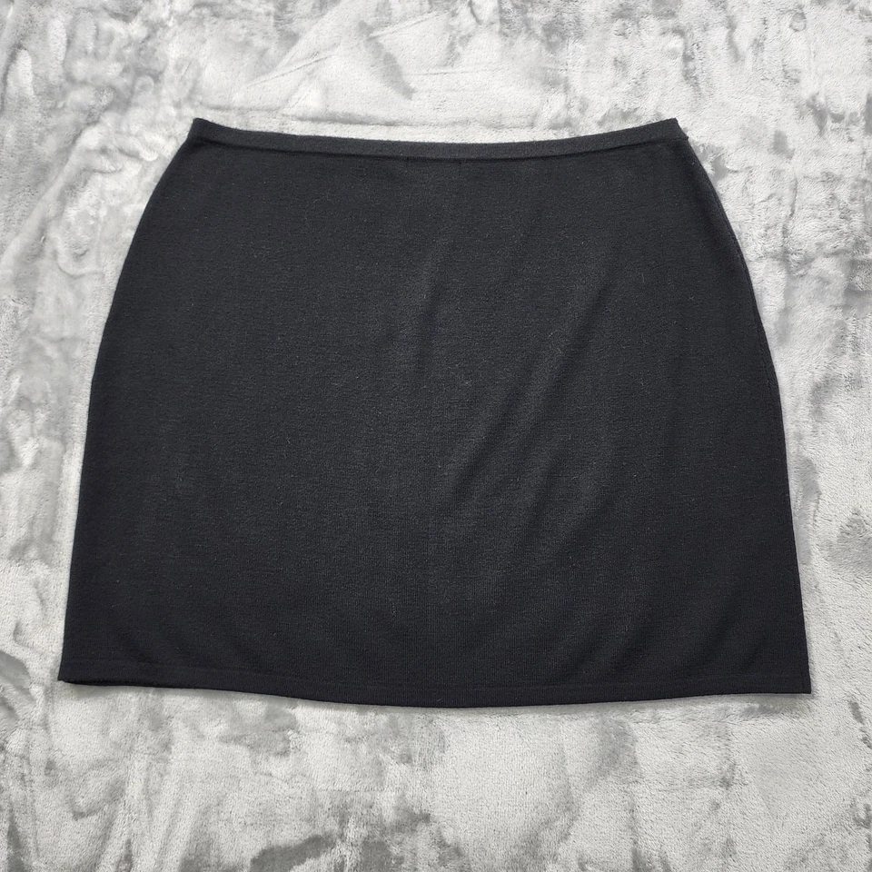 Falda vintage Y2K Mercer&Madison para mujer 3X negra mezcla de lana mini tejida Foto 2 de 4