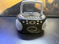 Jensen CD-540 AM/FM CD Cassette Boombox Missing Eject Button Cord Works